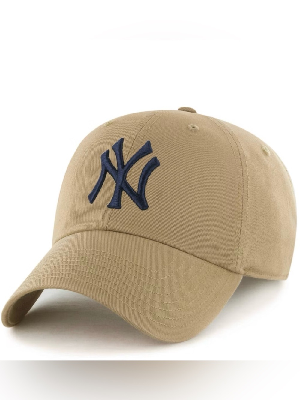 New York Yankees Baseball Cap Tan with Navy Logo